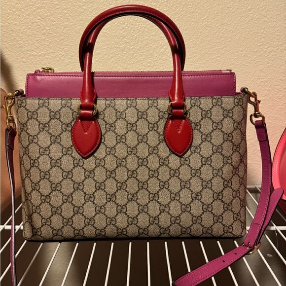 Gucci GG Supreme Monogram Top Zip Tote - Picture 2 of 7